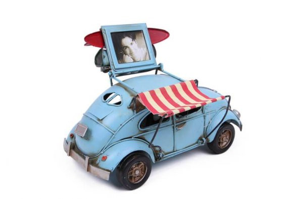 himarry Dekoratif Metal Araba Çerçeveli ve Tenteli Vintage Hediyelik - 3