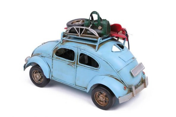 himarry Dekoratif Metal Araba Çerçeveli ve Tenteli Vintage Hediyelik - 5