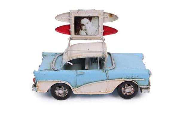 himarry Dekoratif Metal Araba Çerçeveli Vintage Biblo Hediyelik - 3