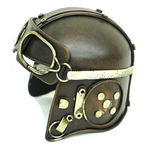 himarry Dekoratif Metal Pilot Kaskı Biblo Vintage Dekoratif Hediyelik