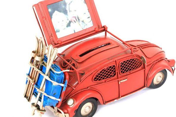 himarry Dekoratif Metal Araba Çerçeveli ve Kumbaralı Hediyelik - 3