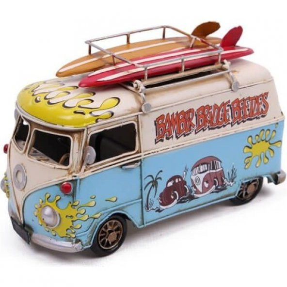 himarry Dekoratif Metal Minibüs Kalemlik ve Çerçeveli Hediyelik - 4