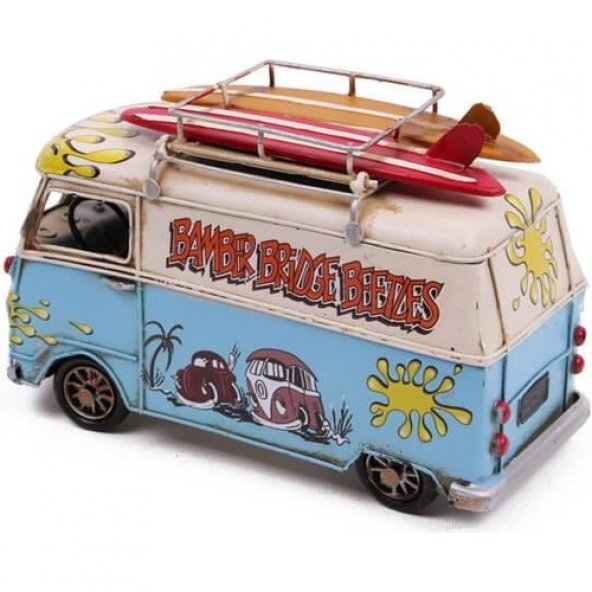 himarry Dekoratif Metal Minibüs Kalemlik ve Çerçeveli Hediyelik - 5