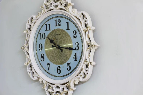 Sarkaçlı Duvar Saati Ferforje Desenli Hediyelik Duvar Saati - 6