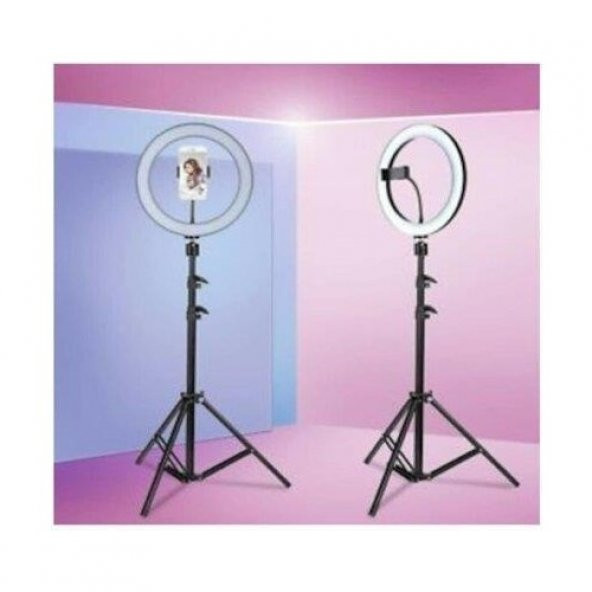 Selfie Led Işık 10inç Youtube,Makyaj,Kuaför 26cm-2m Stand - 3