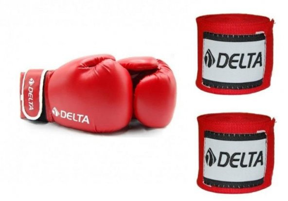 Delta Maxima Deluxe PU Boks Eldiveni + Boks El Bandajı Seti