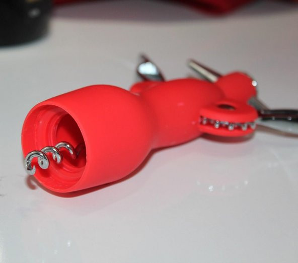 Paslanmaz Çelik Tirbuşon Açacak Kırmızı Şarap Açacağı - 5