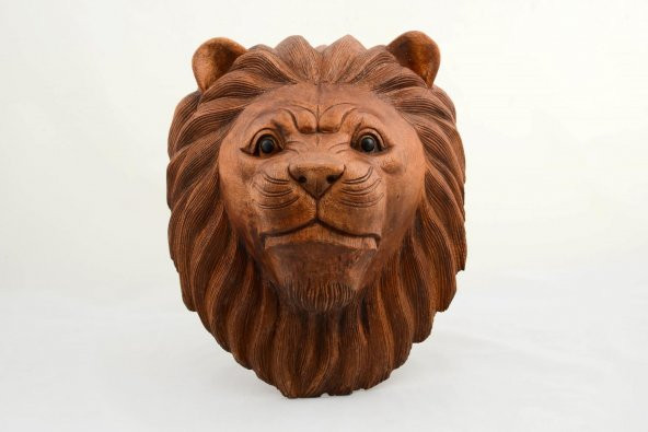 Maun Ağacı El Oyması Dekoratif Aslan Biblo - Resim 3