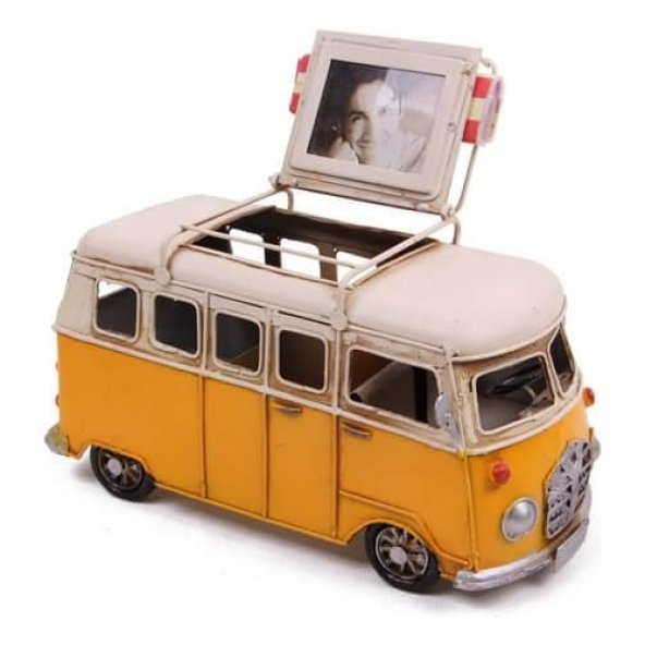 himarry Dekoratif Metal Minibüs Kalemlik Çerçeveli Biblo