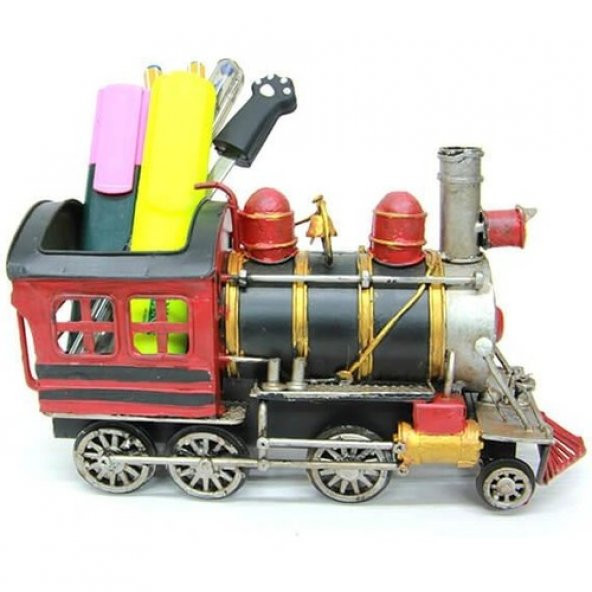 himarry Dekoratif Metal Lokomotif Kalemlik - 2