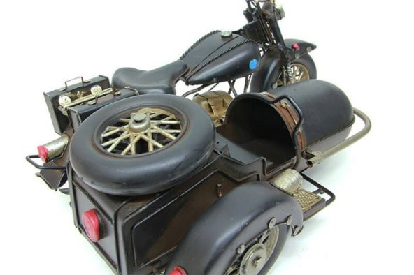 himarry Dekoratif Metal Motosiklet Sepetli Biblo Dekoratif Hediyelik - 4