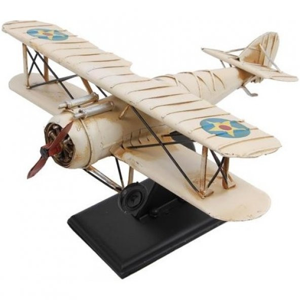 himarry Dekoratif Metal Uçak 2 Kanatlı Biblo Dekoratif Hediyelik ürün görseli