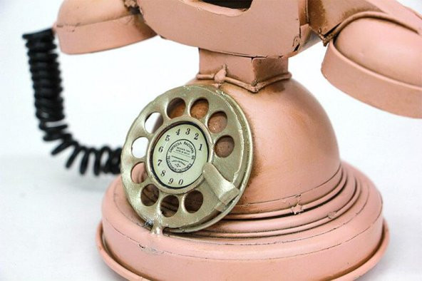 himarry Dekoratif Metal Telefon Biblo Dekoratif Hediyelik - Resim 2