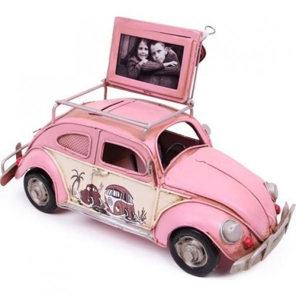 himarry Dekoratif Metal Araba Çerçeveli Kumbaralı Biblo - 2