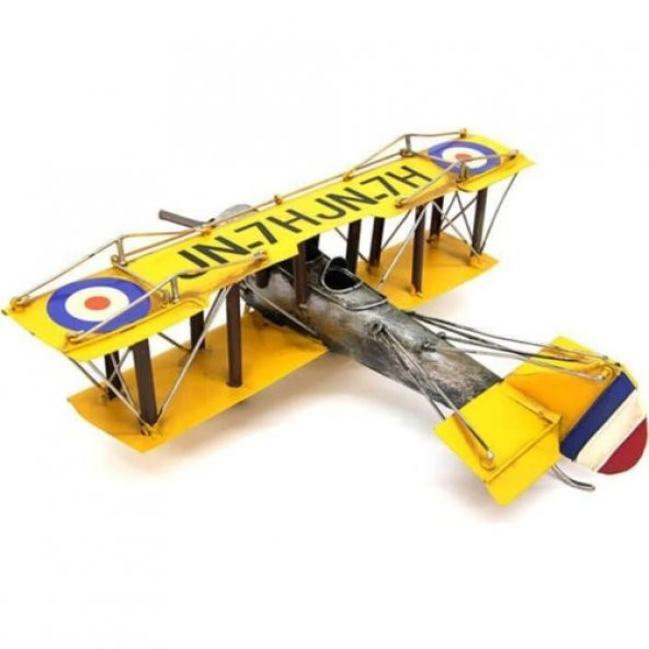 himarry Dekoratif Metal Uçak Çift Kanatlı Biblo Dekoratif Hediyelik