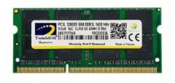 TWINMOS 8GB DDR3 1600MHZ NOTEBOOK RAM MDD3L8GB1600N 1,35V