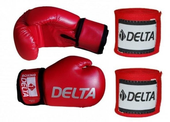 Delta Storm Deluxe PU Boks Eldiveni + Boks El Bandajı Seti