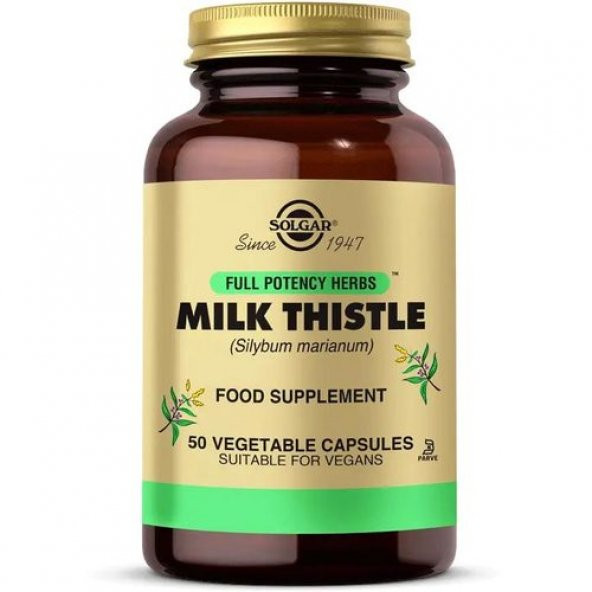 Solgar Milk Thistle 100 mg 50 Kapsül