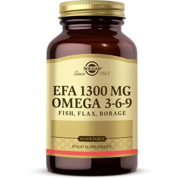 Solgar Efa 1300 mg Omega 3-6-9 60 Softgel ürün görseli