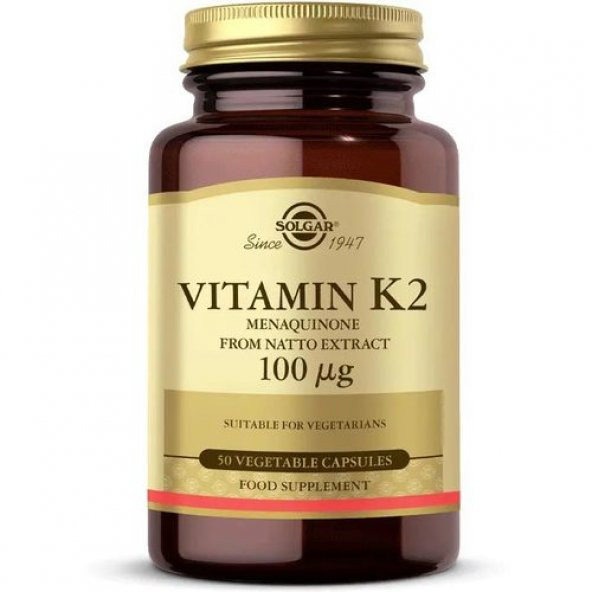 Solgar Vitamin K2 100 mcg 50 Tablet
