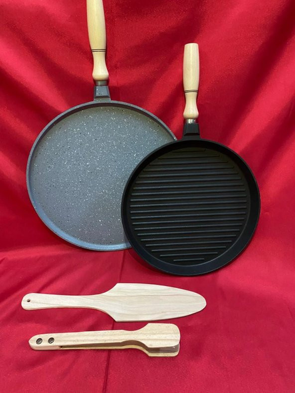 Cansuyu Kale Döküm Izgara Ve Gözleme Tava Seti