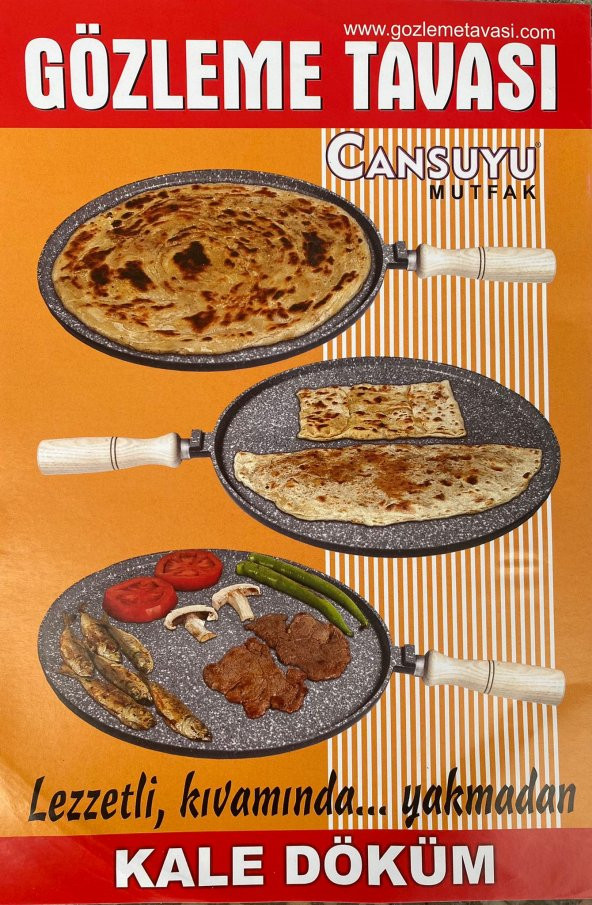 Cansuyu Kale Döküm Izgara Ve Gözleme Tava Seti - 5