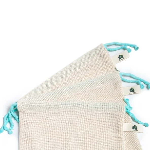 EGET Doğal Pamuklu Sebze Meyve Çantası (üçlü Paket) - 2