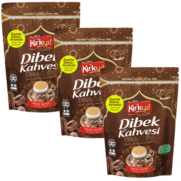 Kırkyıl 3'lü Damla Sakızlı Dibek Kahvesi Seti 150 gr