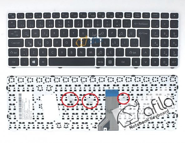 Casper TWD, 1565, 1598, 1599 Notebook Klavyesi (Gri TR)