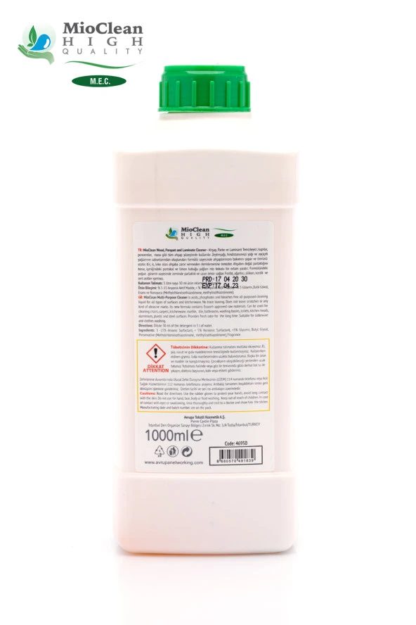 Mioclean Ahsap Parke Temizleyici 1000 ML - 5