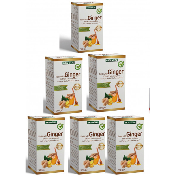 Aksu vital Ginger Extract Added Honey Paste 300 gr x 6 pieces