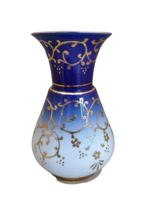 Kütahya Porselen Kandil 25 cm Vazo Dekor No:3678 Kobalt