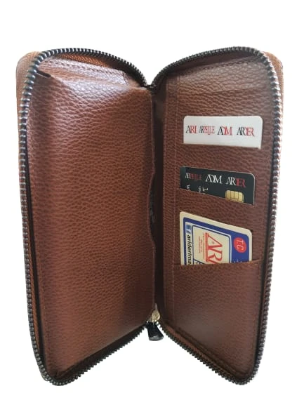 Arı A101 Kadın Fermuarlı Deri Cüzdan - Resim 4