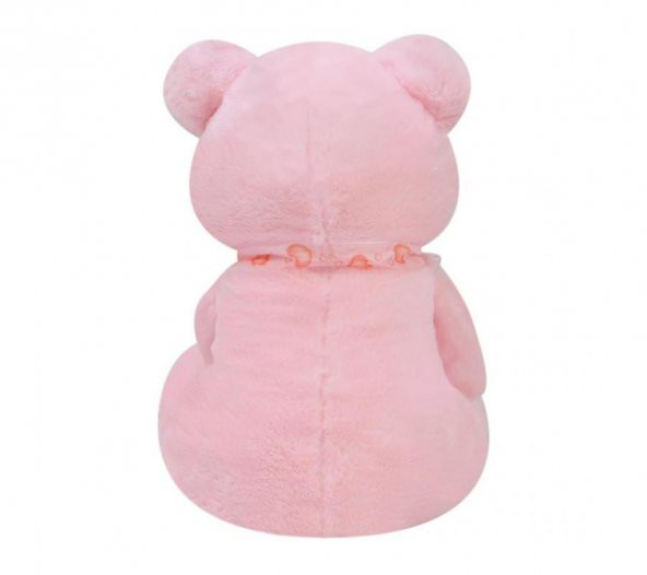 himarry Tıkıl Ayı 57 cm Pembe Kalpli Pelüş Ayı Sevgiliye Hediye - 4