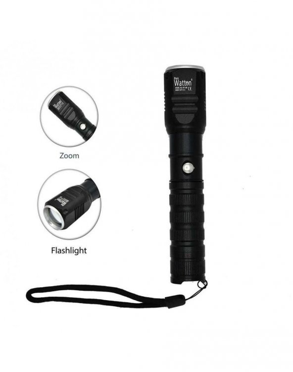 Şarjlı Pilli Zoomlu El Feneri - 3