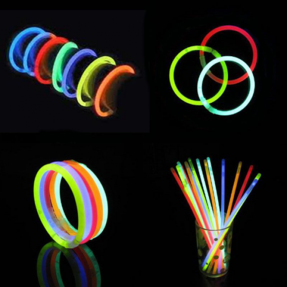 Parti Malzemeleri Glow Stick Fosforlu Neon Bileklik 50 Adet
