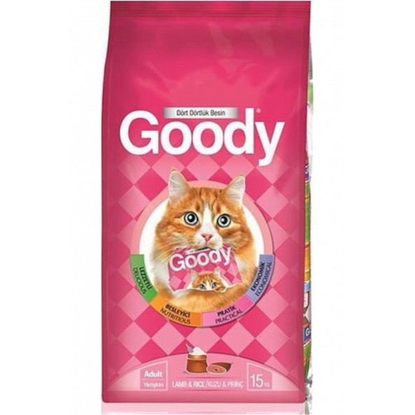 Goody Kuzu Etli Pirinçli Kedi Maması 15 kg