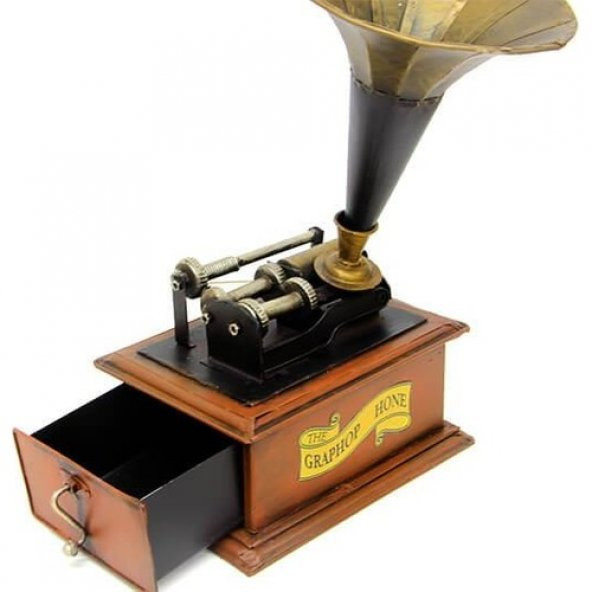 himarry Dekoratif Metal Gramofon Kutu Hediyelik - 2