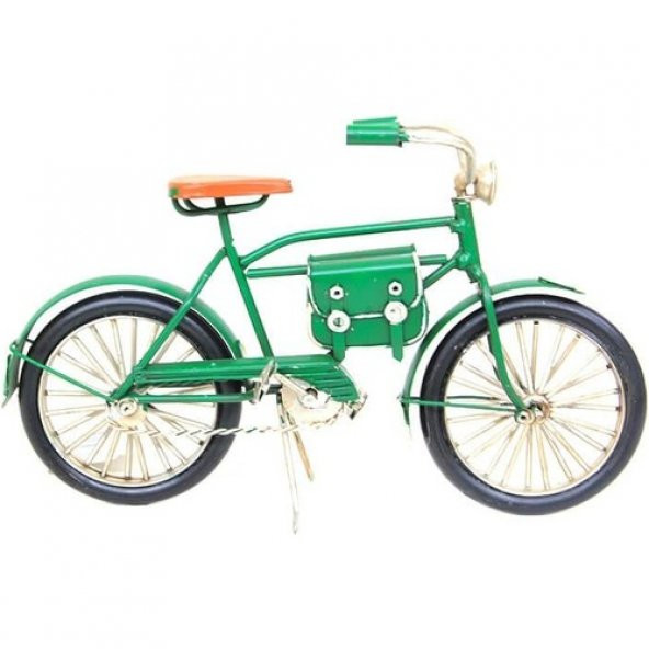 Dekoratif Metal Bisiklet Çantalı Vintage Biblo Ev Ofis Hediyelik - 2
