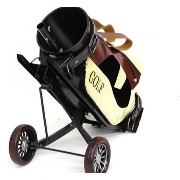 himarry Dekoratif Metal Golf Arabası Golf Vintage Ev Ofis Dekoratif Hediyelik - 2