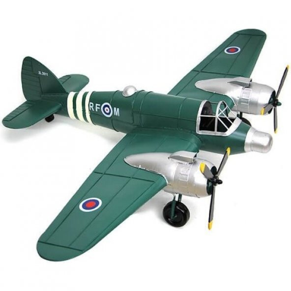 himarry Dekoratif Metal Uçak Vintage Ev Ofis Hediyelik Savaş Uçağı