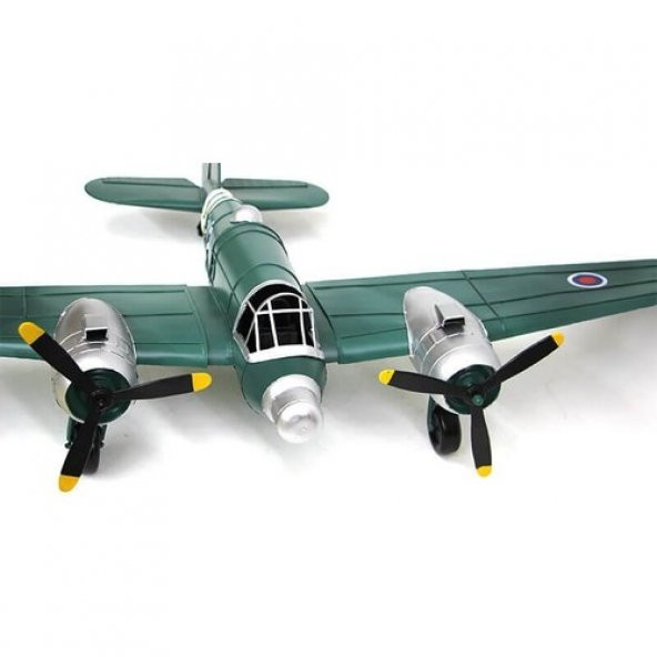 himarry Dekoratif Metal Uçak Vintage Ev Ofis Hediyelik Savaş Uçağı - 2