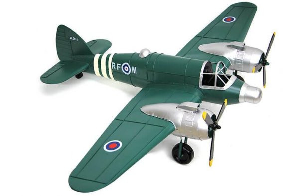 himarry Dekoratif Metal Uçak Vintage Ev Ofis Hediyelik Savaş Uçağı - 3