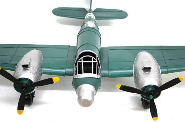 himarry Dekoratif Metal Uçak Vintage Ev Ofis Hediyelik Savaş Uçağı - 6