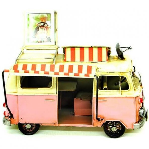 himarry Dekoratif Metal Minibüs Çerçeveli ve Tenteli Vintage Hediyelik ürün görseli
