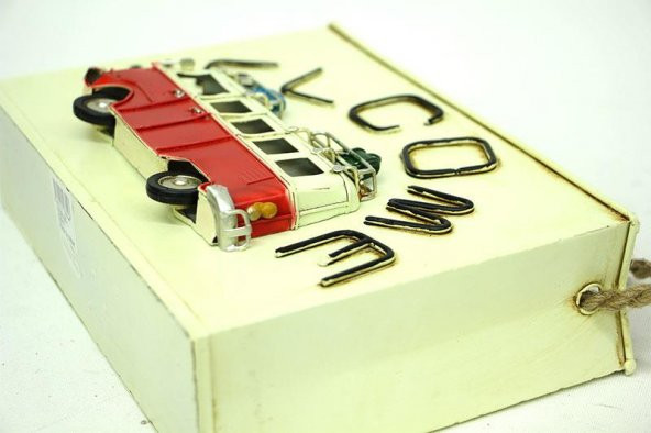 himarry Dekoratif Metal Saksı Vintag Minibüs Temalı Hediyelik - 4