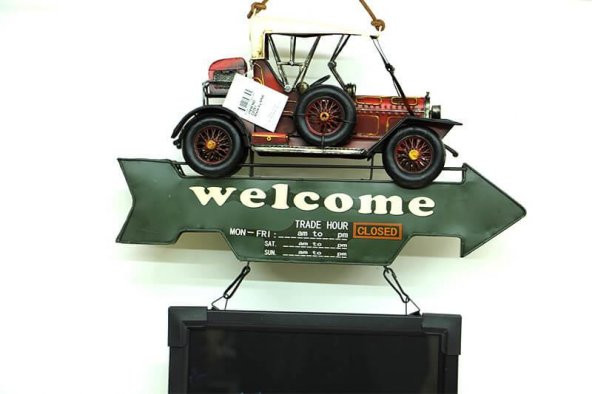 himarry Dekoratif Metal Yazı Tahtası Tabela Okul Tahtası Led Işıklı - 4