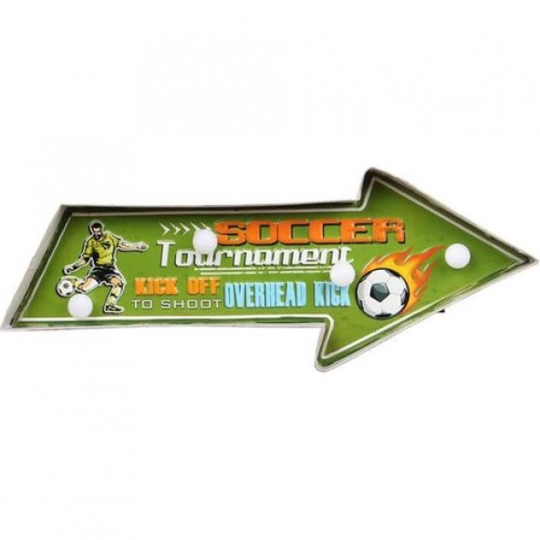 himarry Işıklı Soccer Yön Tabelası Vintage Led Ampülü Hediyelik ürün görseli