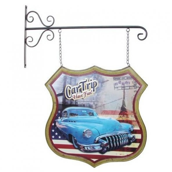 himarry Dekoratif Çift Yönlü Car Trip Temalı Ferforje Askı - 2