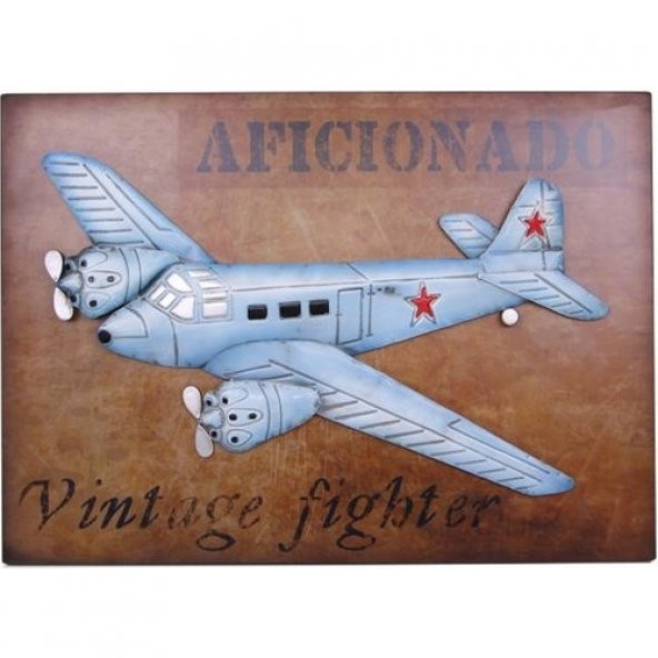 himarry Uçak Tablo Pano Vintage Dekoratif Ev Ofis Hediyelik